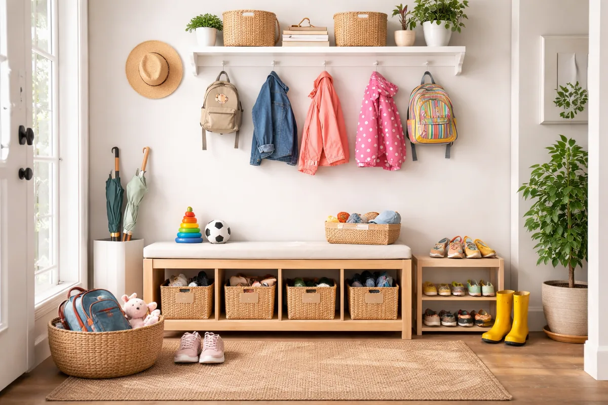 How to maintain an organized entryway with kids