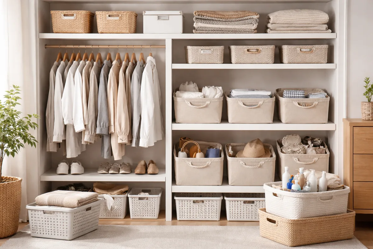 Where to find affordable bins for closet organization